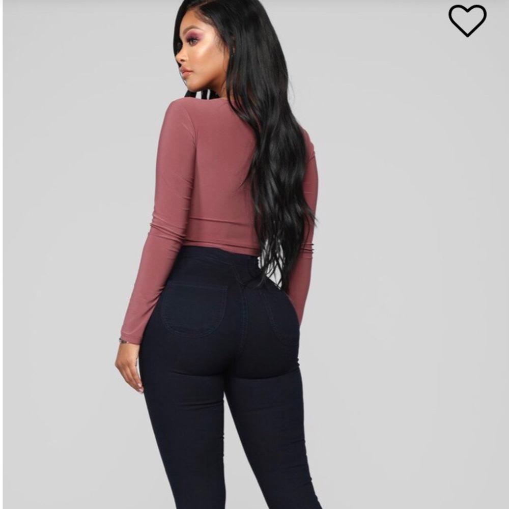High waist dark blue skinny jeans